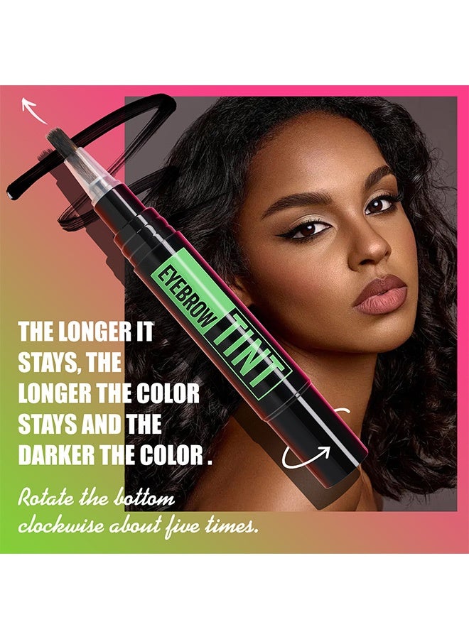 Smile Eyebrow tint with waterproof property and no smudging. Comes with a rotating eyebrow card and eyebrow brush. Liquid eyebrow tint 02# - Image 4